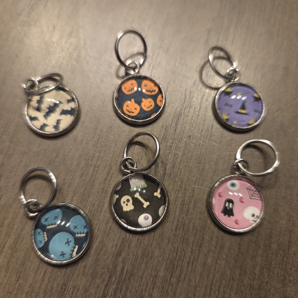 Spooky Charm Set - Halloween-Themed Fiber Art Accessories